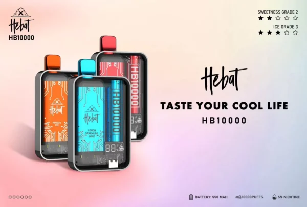 【 HEBAT 】喜貝10000口拋棄式電子煙、16種口味：圖片 2
