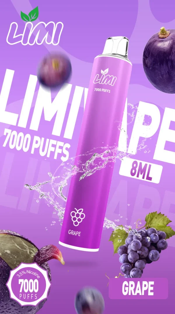 【LIMI 】7000口拋棄式\一次性電子煙（16種水果味）：圖片 4